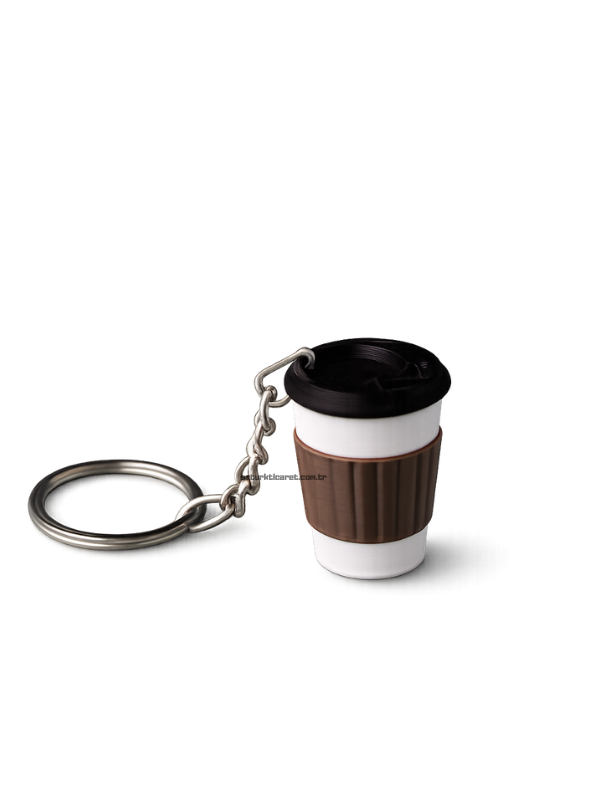 E&D Art Hediyelik Anahtarlık Minyatür Kahve Bardağı, Çanta Charmı /