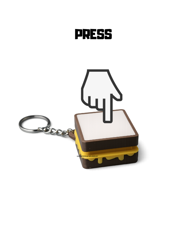 E&D Art Hediyelik Hareketli Anahtarlık Sandwich /