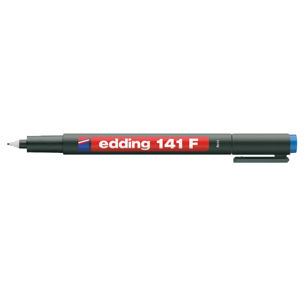 Edding 141 F Permanent Asetat Kalemi Mavi