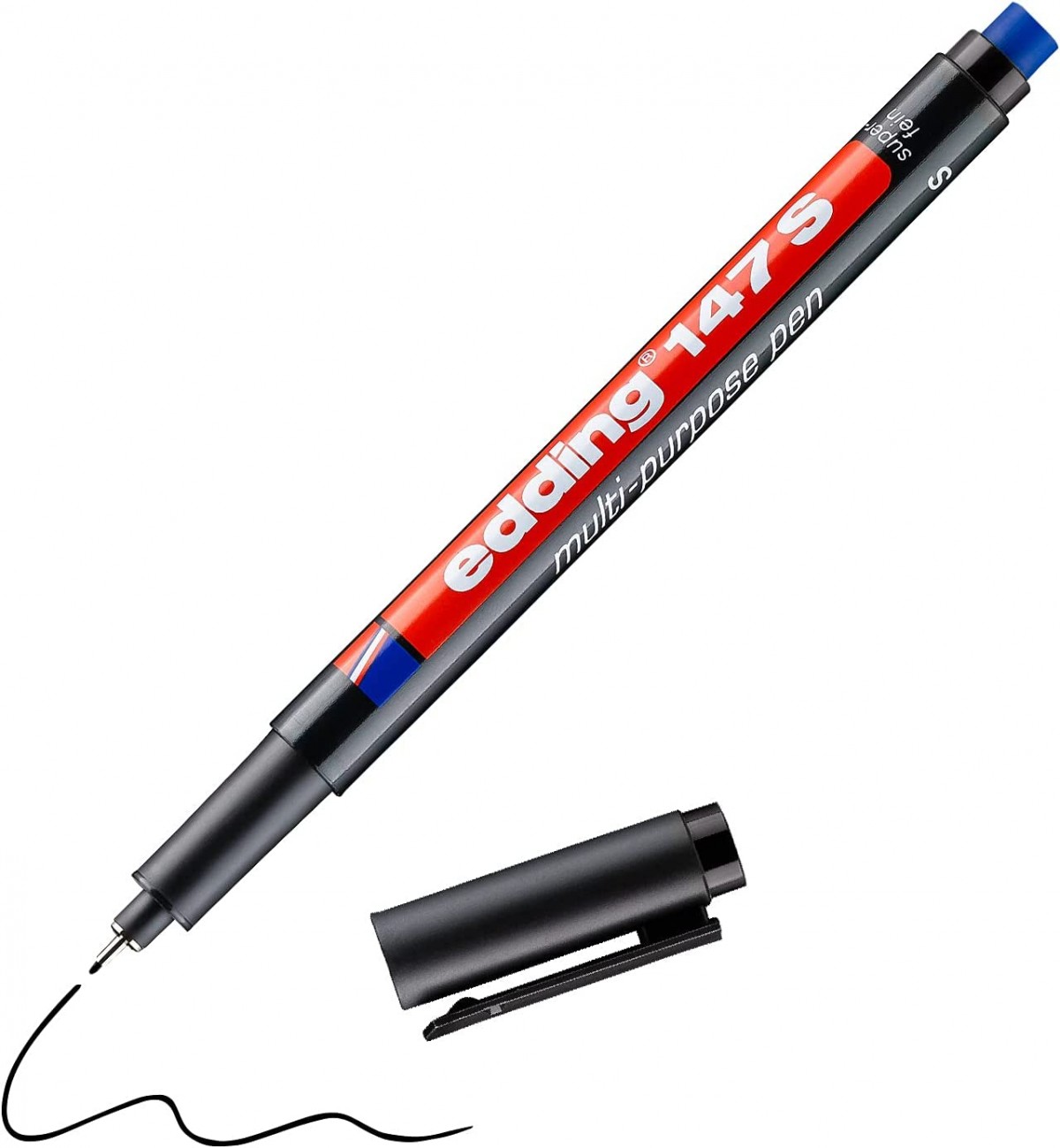 Edding 147 S 0.3mm Silgili Permanent Asetat Kalemi Siyah Edding 147 S 0.3mm Silgili Permanent Asetat Kalemi Siyah