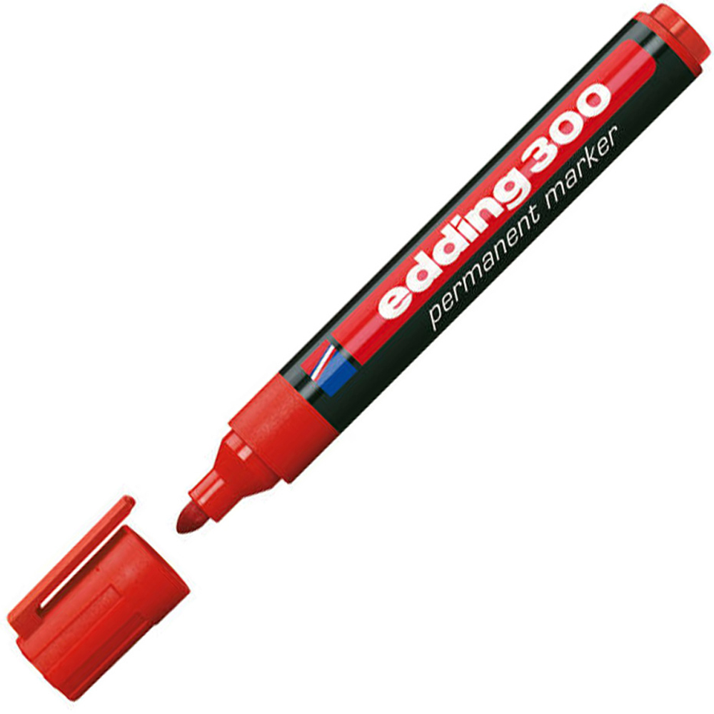 Edding 300 Permanent Marker Tuvarlak Uçlu Kırmızı