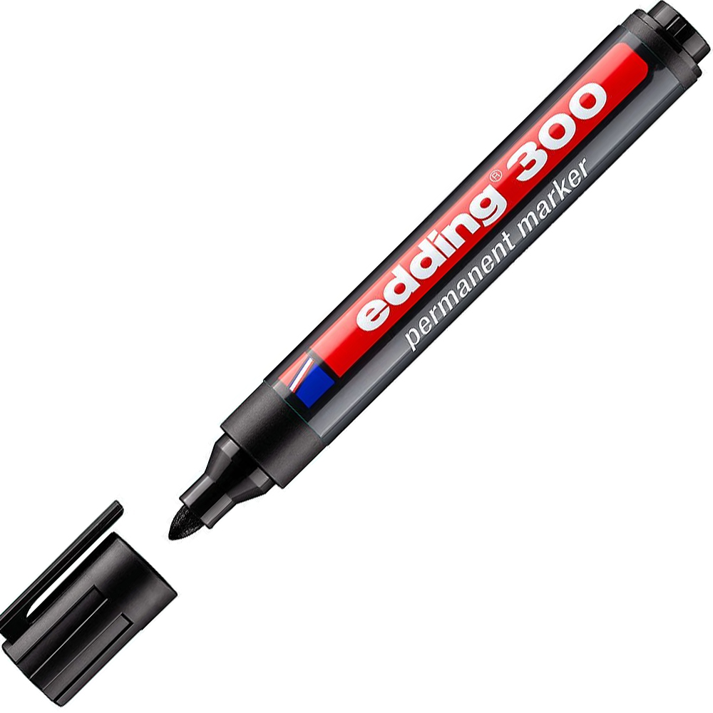 Edding 300 Permanent Marker Tuvarlak Uçlu Siyah
