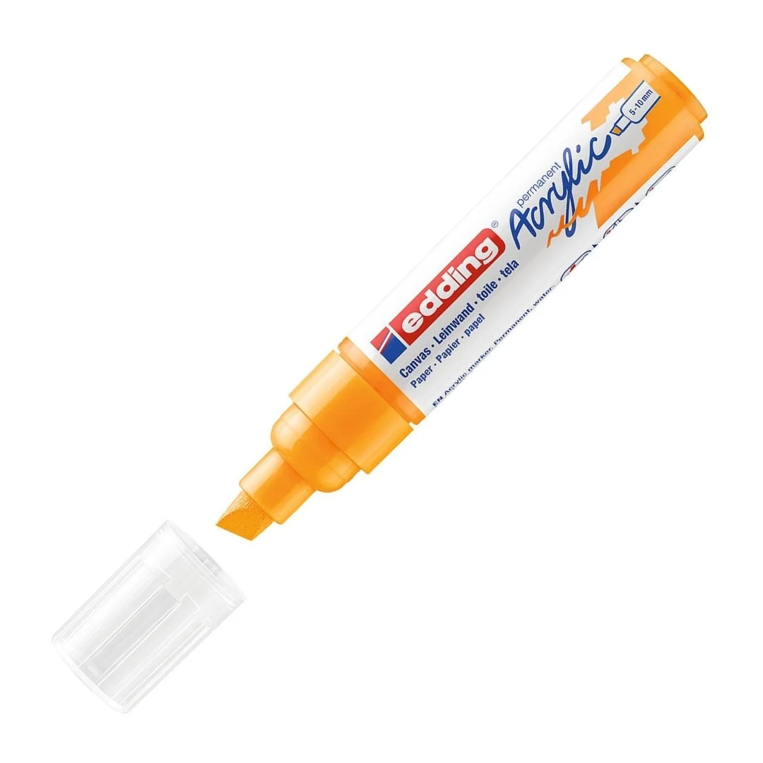 Edding 5000 Akrilik Markör 5-10mm Kesik Uç Güneş Sarı Edding 5000 Akrilik Markör 5-10mm Kesik Uç Güneş Sarı