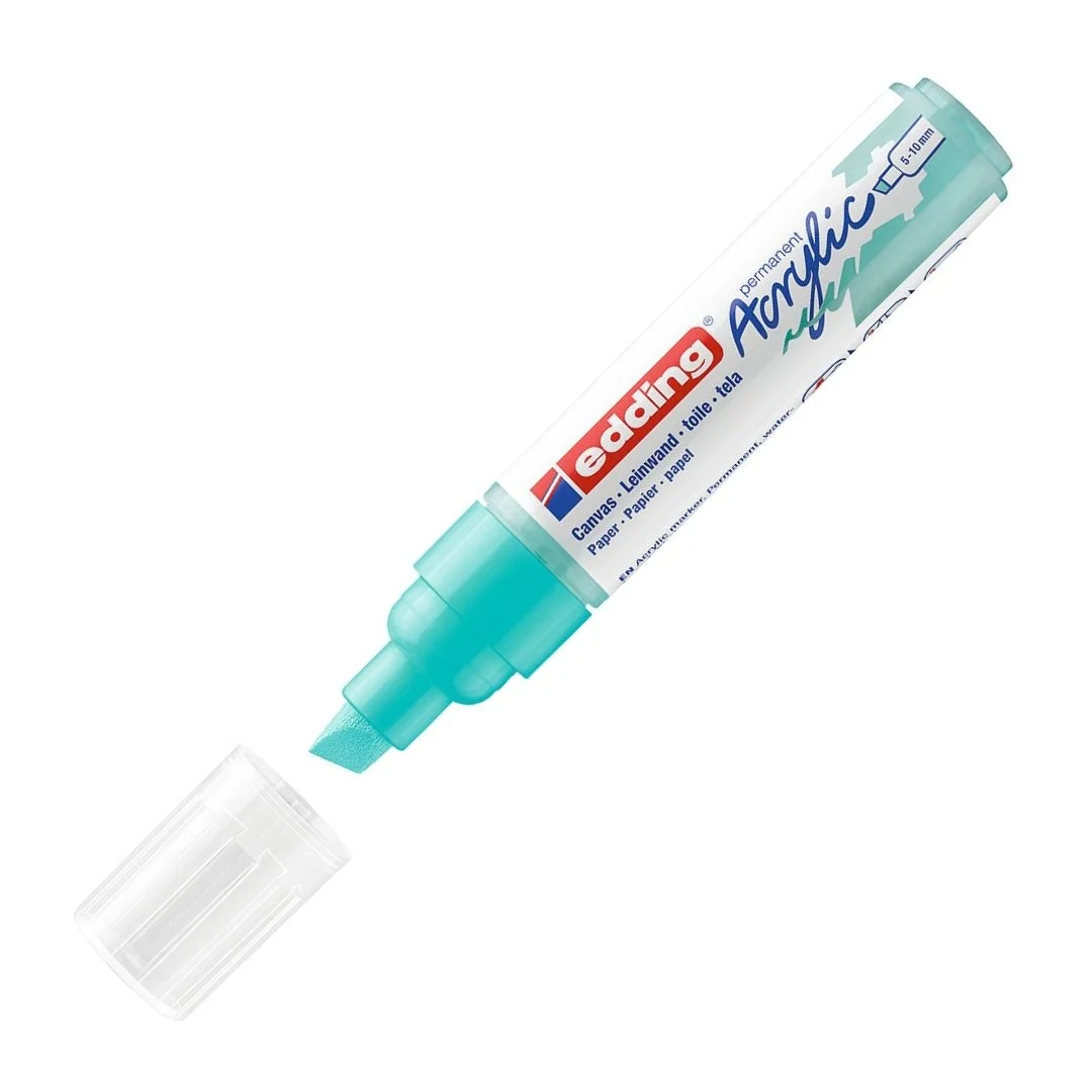 Edding 5000 Akrilik Markör 5-10mm Kesik Uç Parlak Turkuaz Edding 5000 Akrilik Markör 5-10mm Kesik Uç Parlak Turkuaz