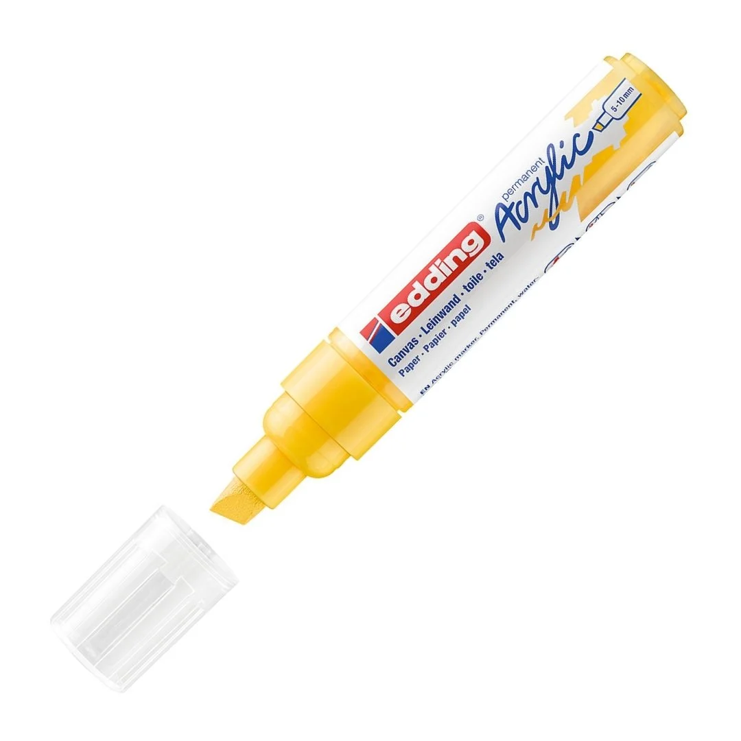 Edding 5000 Akrilik Markör 5-10mm Kesik Uç Trafik Sarı