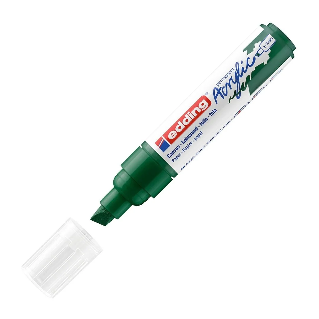 Edding 5000 Akrilik Markör 5-10mm Kesik Uç Yosun Yeşili