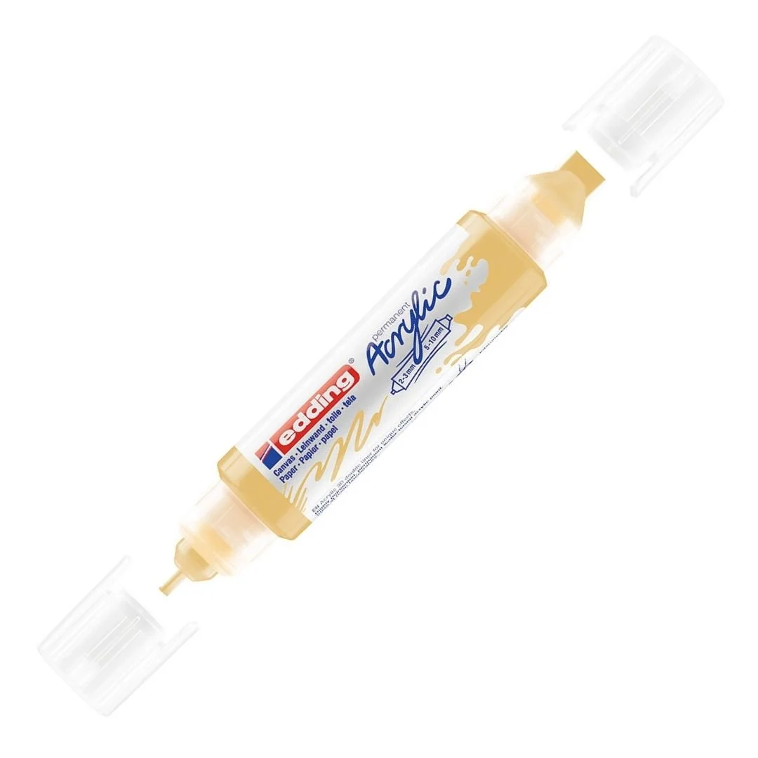 Edding 5400 Çift Taraflı Akrilik Markör Kesik Uç Pastel Sarı