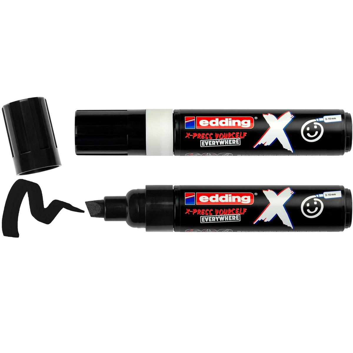 Edding 6900 X Multi Marker 2-10mm Kesik Uç 2'li Set - Siyah & Beyaz / 4-6900-2-1