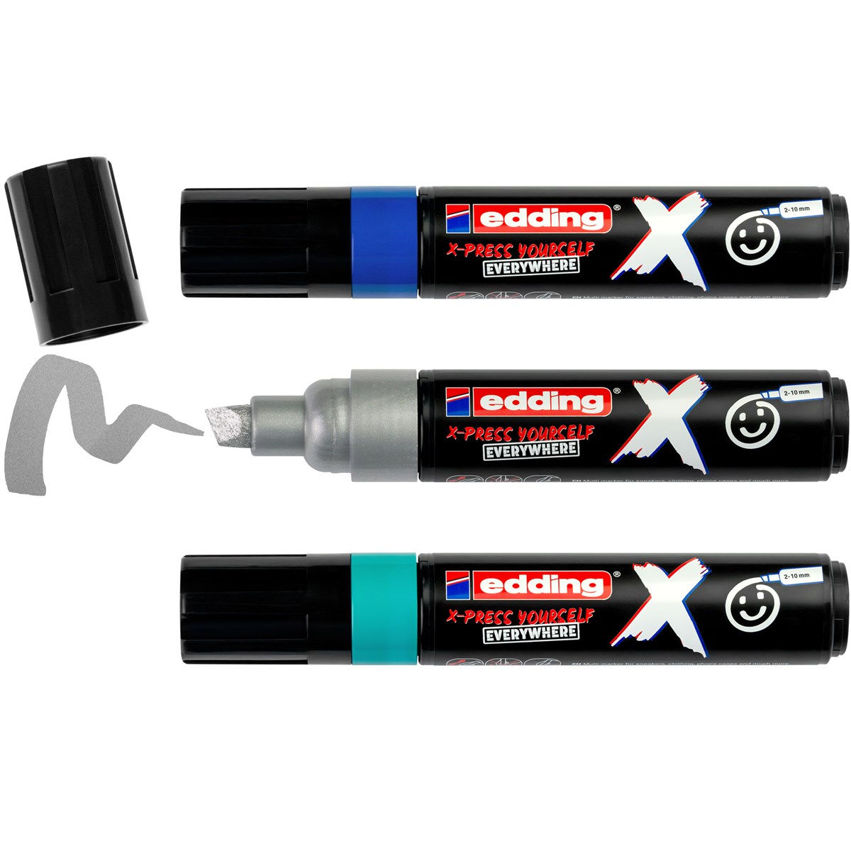 Edding 6900 X Multi Marker 2-10mm Kesik Uç 3'lü Set - Ocean / 4-6900-3-1