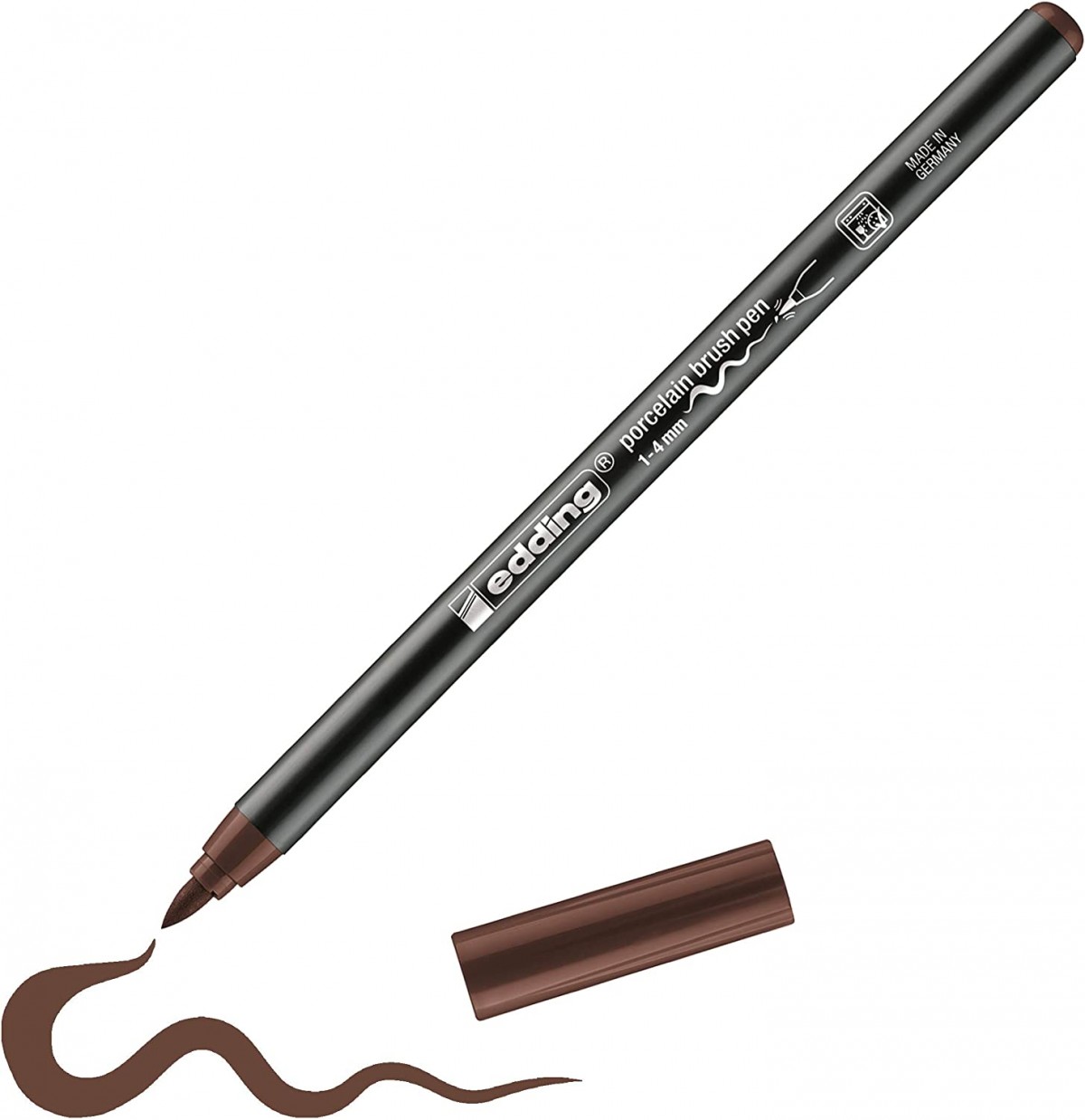 Edding Porcelain Brush Pen Porselen Kalemi Kahverengi / 007