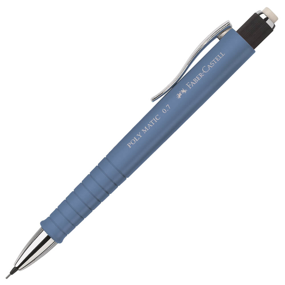 Faber Castell 0.7mm Polymatic Plastik Mekanik Kurşun Kalem + Uç Mavi