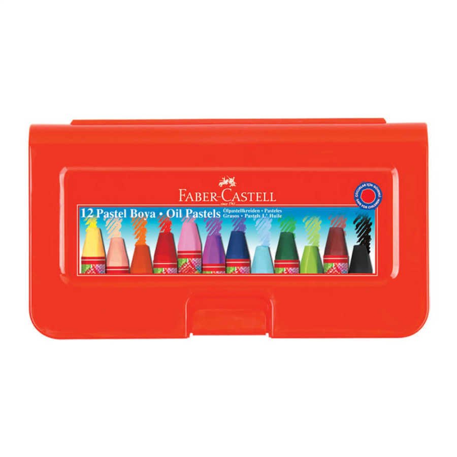 Faber Castell 12 Li Altıgen Plastik Kutulu Pastel Boya