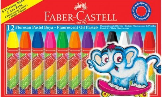 Faber Castell 12 Renk Floresan Pastel Boya