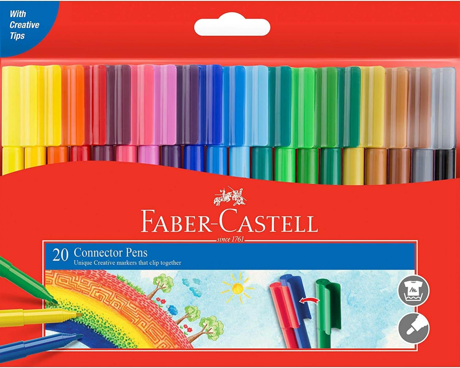 Faber Castell 20'li Eğlenceli Keçeli Boya Kalemi Faber Castell 20'li Eğlenceli Keçeli Boya Kalemi