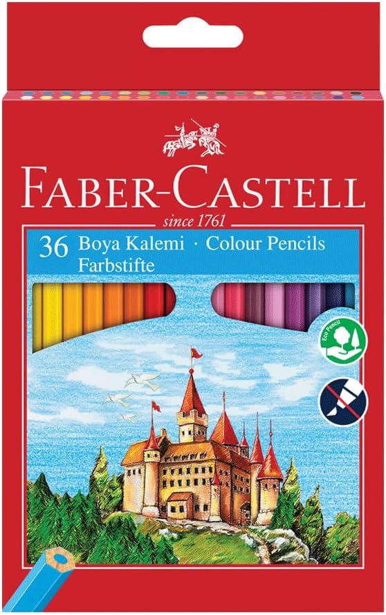 Faber Castell 36'lı Kuru Boya Kalemi Karton Kutu / 5171000010 Faber Castell 36'lı Kuru Boya Kalemi Karton Kutu / 5171000010