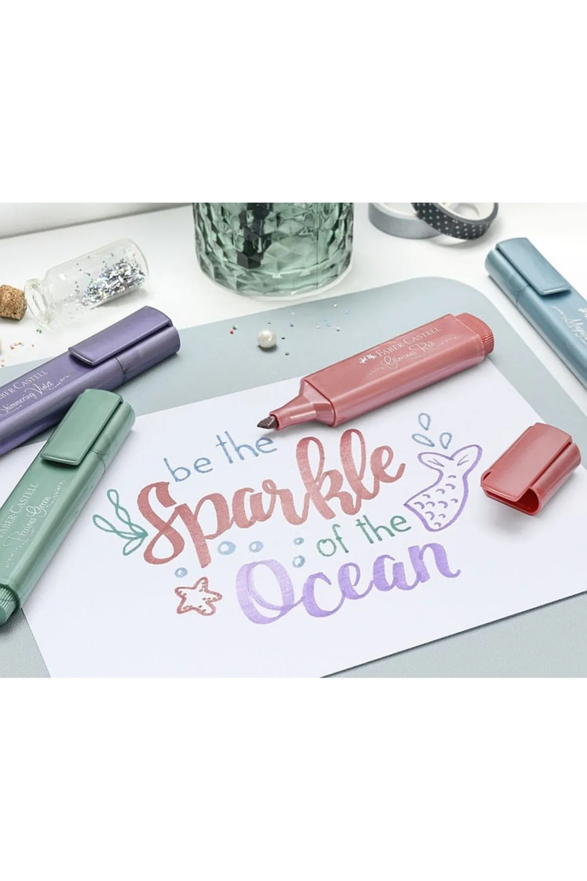 Faber Castell 46 Fosforlu Kalem Metalik 2021 Yeni Renkler 4'lü Set - Beyaz Kutu Faber Castell 46 Fosforlu Kalem Metalik 2021 Yeni Renkler 4'lü Set - Beyaz Kutu