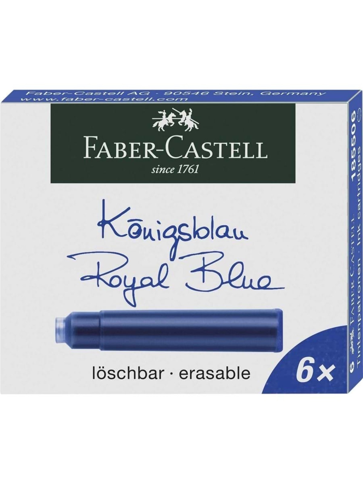 Faber Castell 6'lı Kartuş Royal Blue / 185506 Faber Castell 6'lı Kartuş Royal Blue / 185506