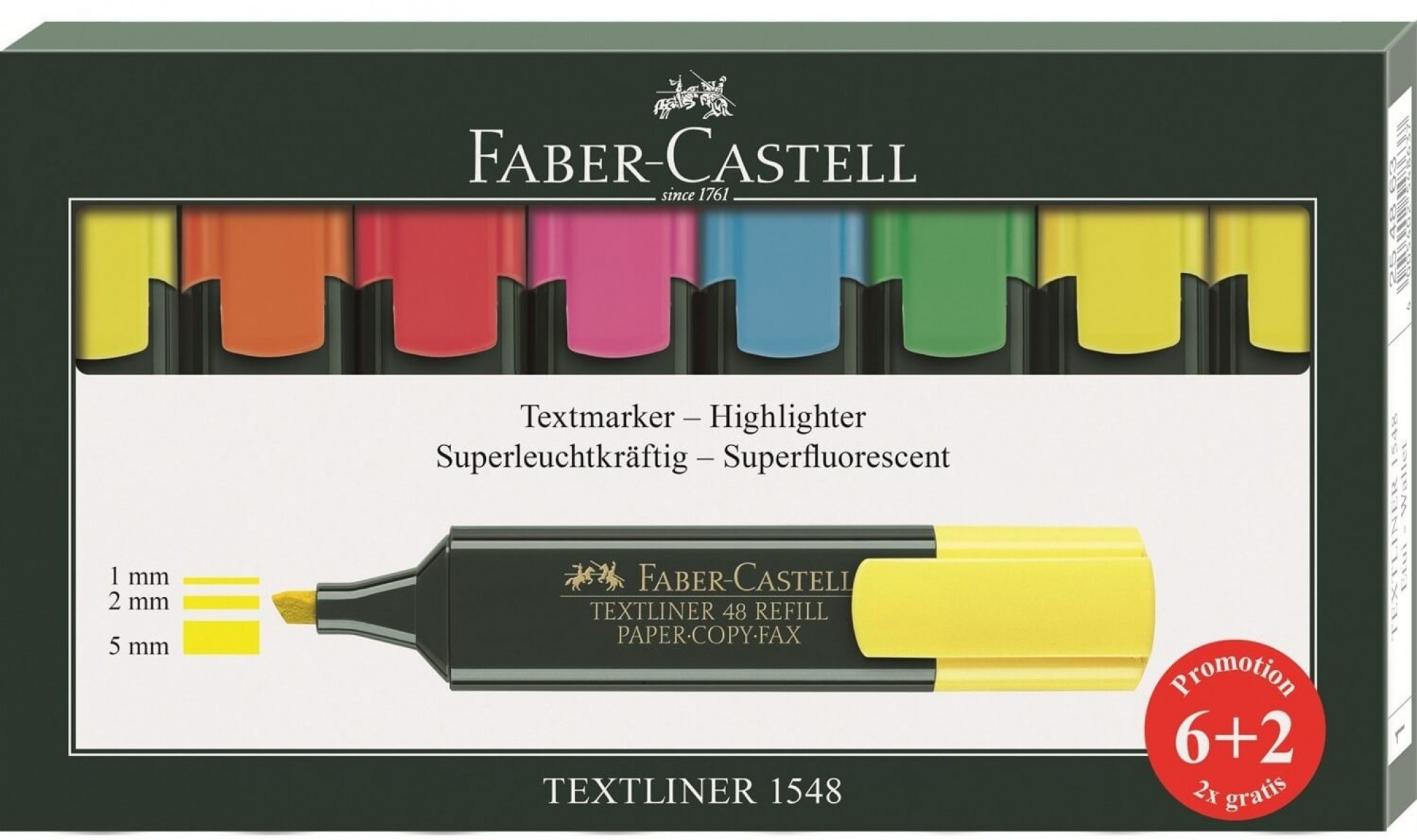 Faber Castell Fosforlu Kalem 8'li Set - Mat Gövde Faber Castell Fosforlu Kalem 8'li Set - Mat Gövde