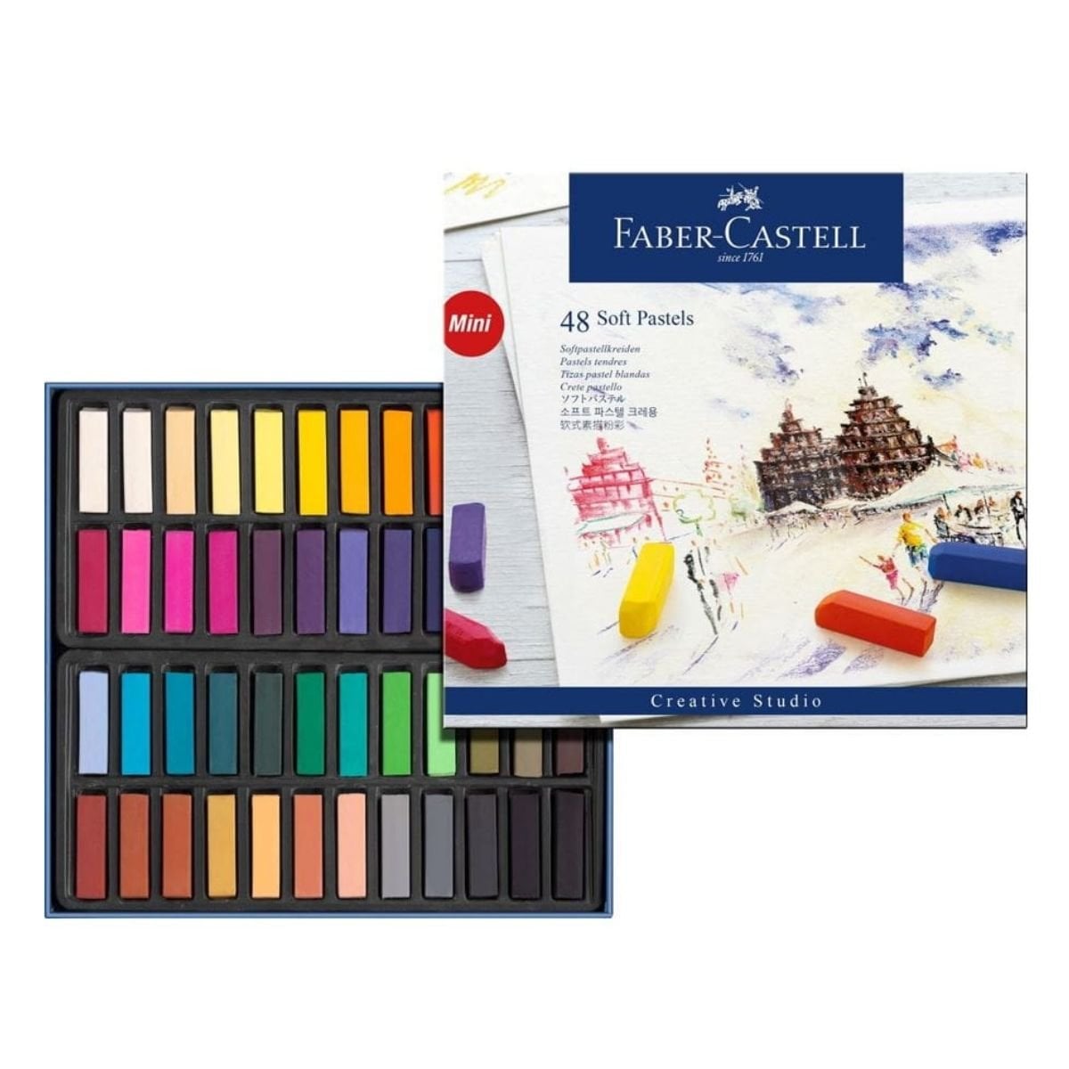 Faber Castell Goldfaber Creative Mini Soft Pastel 48'li Toz Pastel Boya Seti /