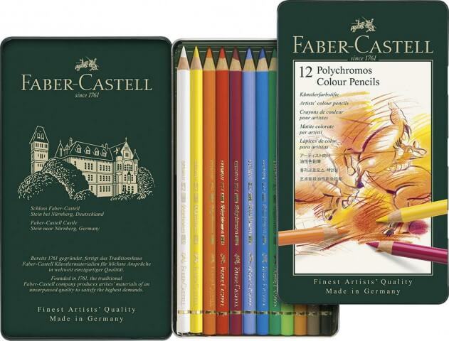 Faber Castell POLYCHROMOS Kuru Boya Kalemi 12 Renk