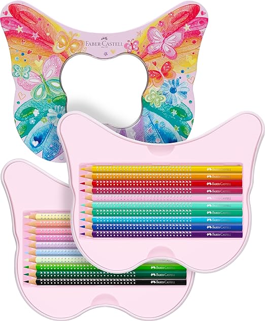 Faber Castell Sparkle 20'li Boya Kalemi Kelebek Teneke Kutu / 201971 Faber Castell Sparkle 20'li Boya Kalemi Kelebek Teneke Kutu / 201971