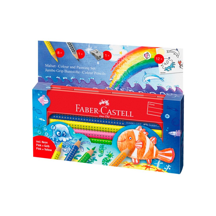 Faber Castell Su Altı Dünyası Jumbo Kalem Seti / 110908 Faber Castell Su Altı Dünyası Jumbo Kalem Seti / 110908