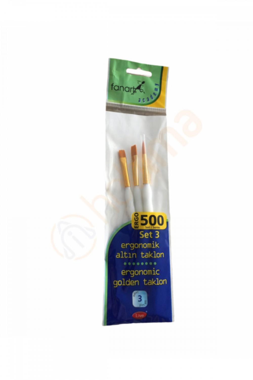 Fanart 500 Serisi Ergonomik Altın 3'lü Fırça Seti - Set 3 Fanart 500 Serisi Ergonomik Altın 3'lü Fırça Seti - Set 3