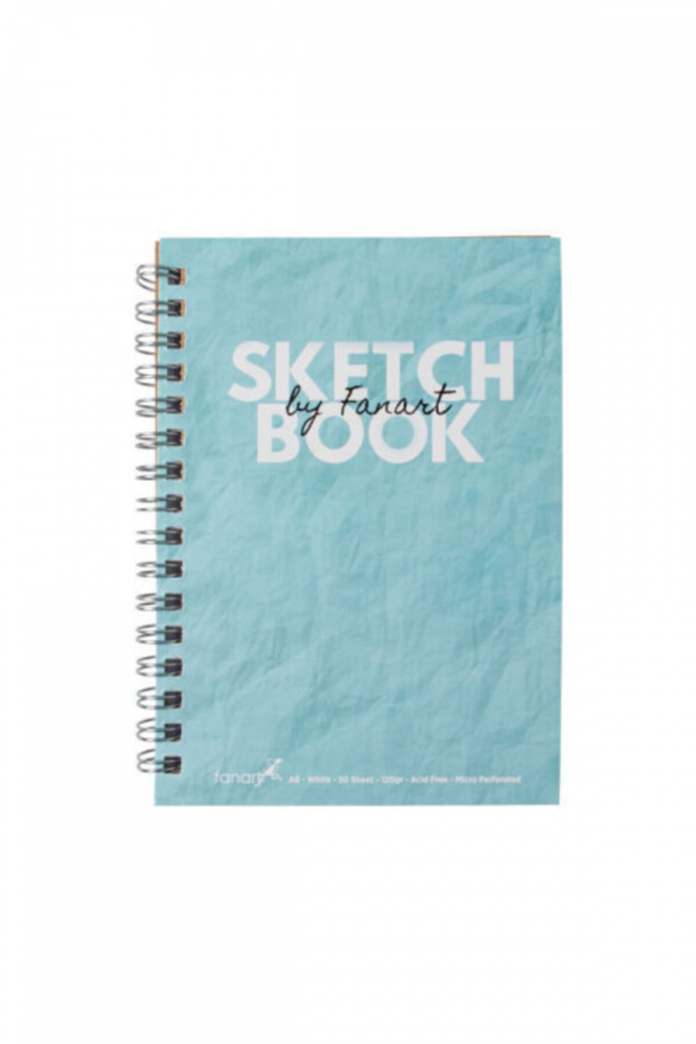 Fanart Sketch Book (eskiz Defteri) A5 Spiralli 120 Gr Beyaz Kağıt- Turkuaz