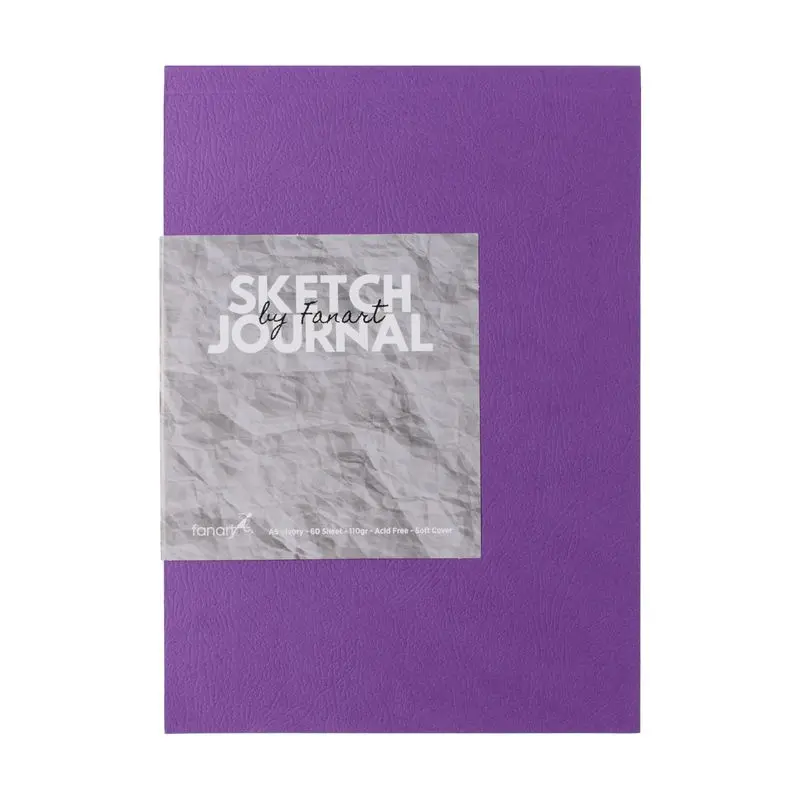 Fanart Sketch Journal A5 60yp Eskiz Defteri Mor / Fanart Sketch Journal A5 60yp Eskiz Defteri Mor /