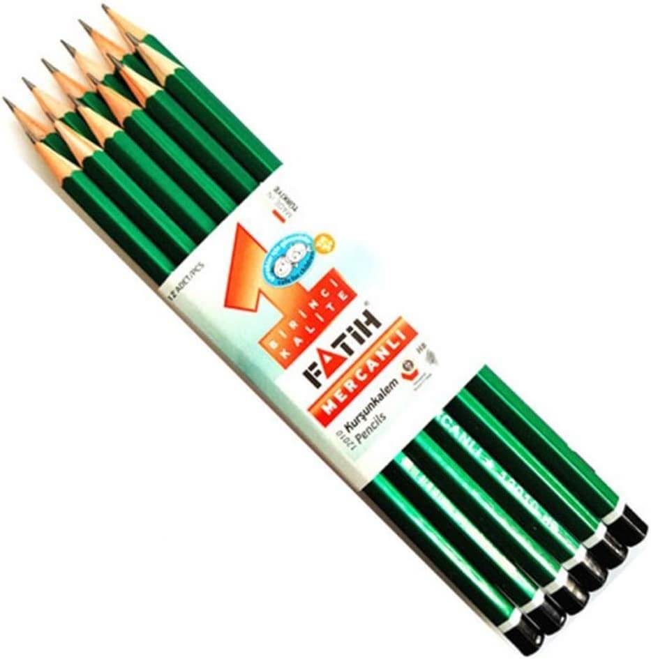 Fatih 12'li HB Mercanlı Kurşun Kalem Fatih 12'li HB Mercanlı Kurşun Kalem