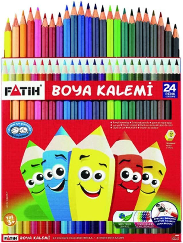 Fatih 24'lü Tam Boy Kuru Boya Karton Kutu / 33225