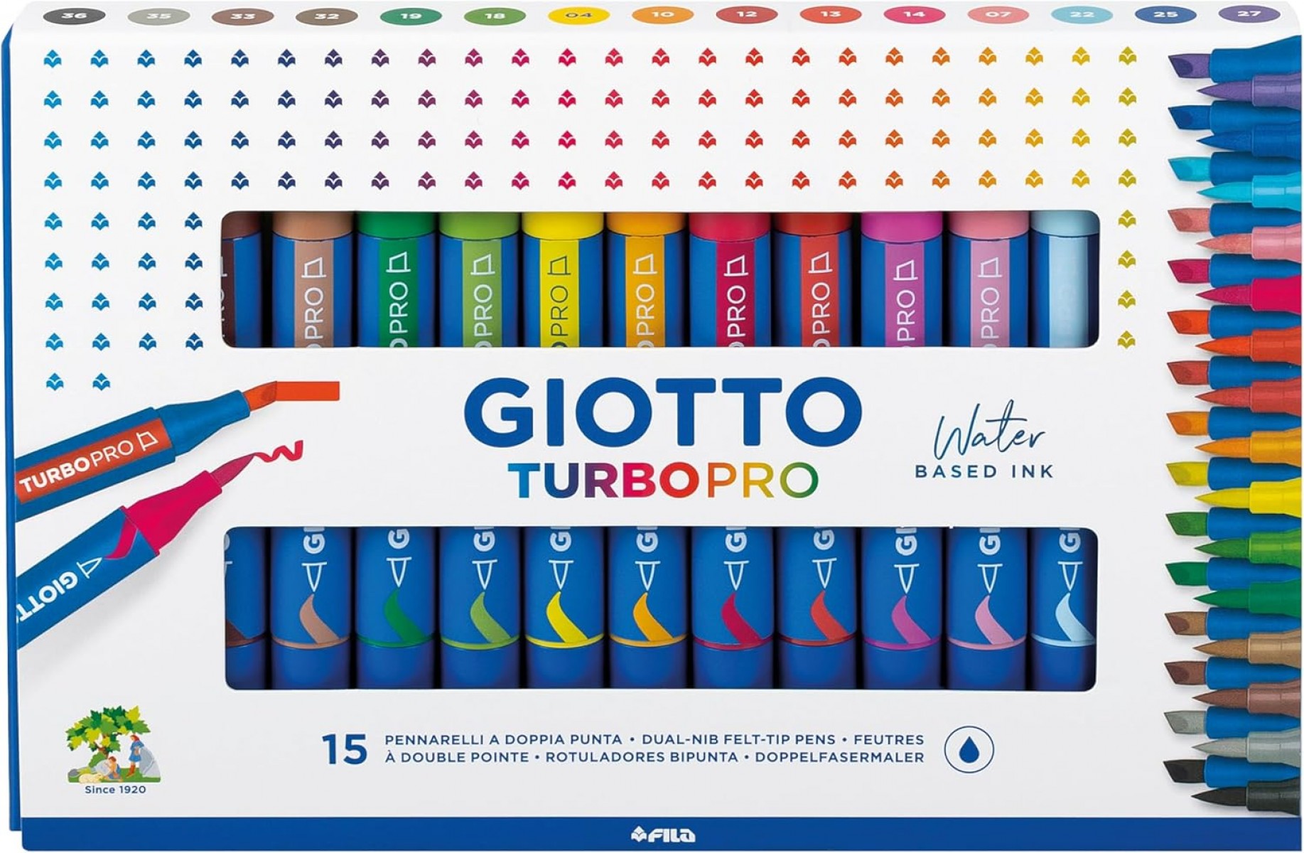 Giotto Turbo Pro 15'li Çift Uçlu Marker Kalem Seti / 427800