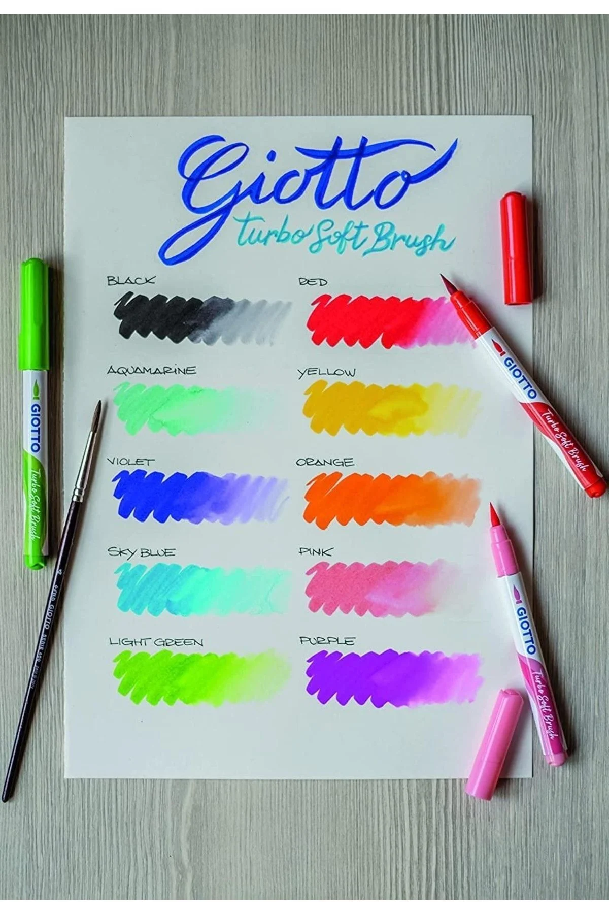 Giotto Turbo Soft Brush 10'lu Fırça Uçlu Kalem Set / 426800