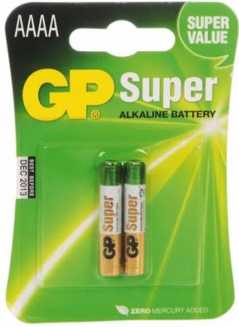 GP AAAA 25A Alkalin Pil 2'li Paket GP25A-U2 GP AAAA 25A Alkalin Pil 2'li Paket GP25A-U2