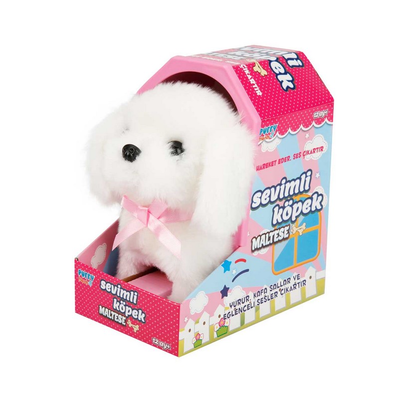 Hareketli ve Sesli Oyuncak Sevimli Peluş Köpek Maltese