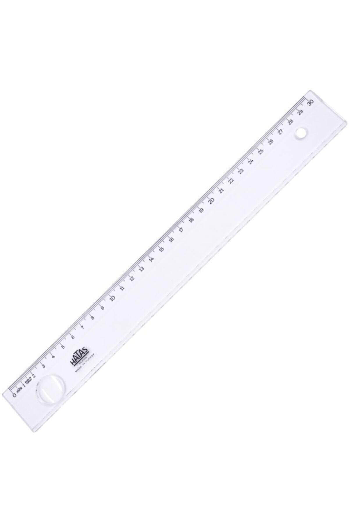 Hatas Mercekli Geniş 30cm Büro Cetveli 0161