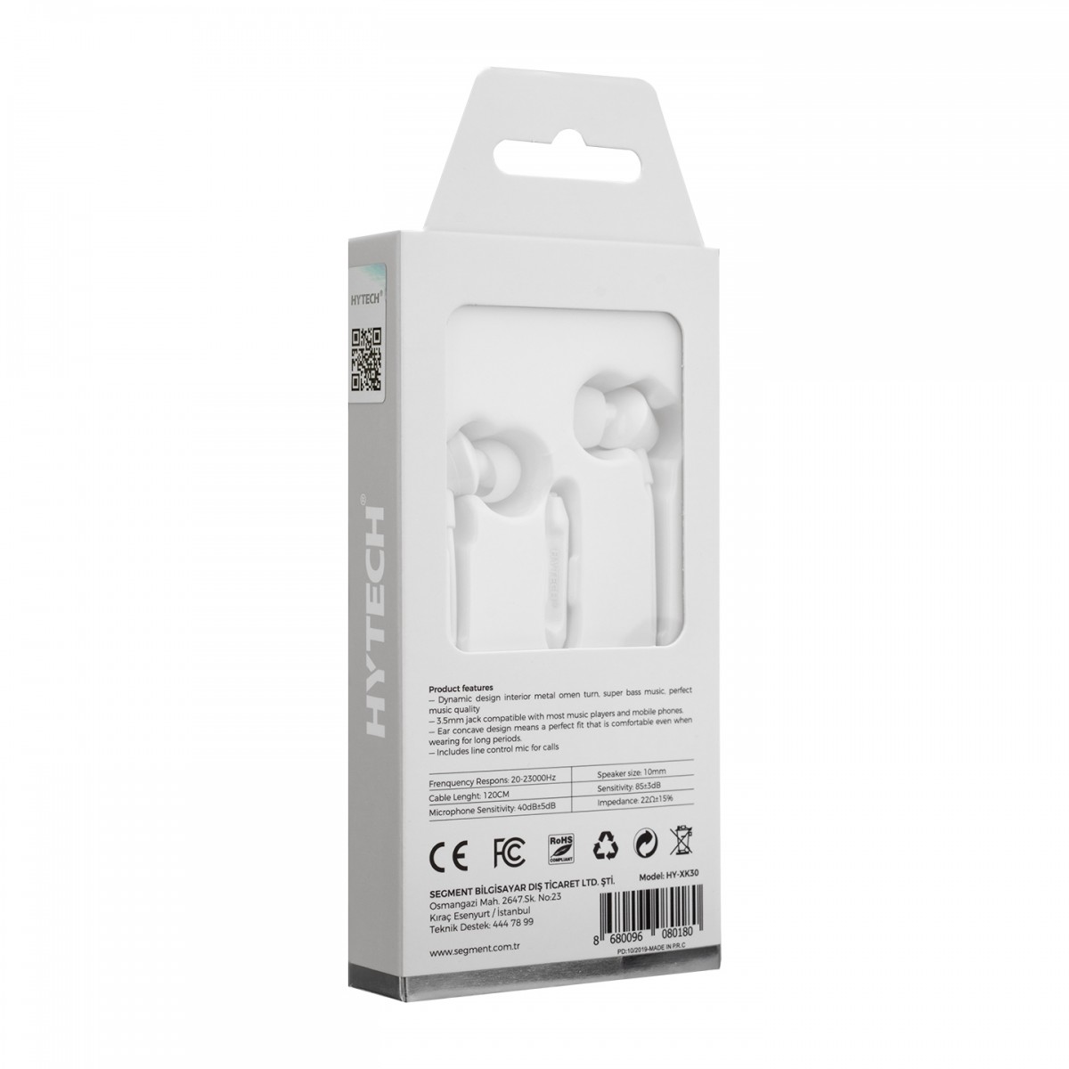 Hytech HY-XK30 Mobil Telefon Uyumlu Kulak İçi Mikrofonlu Kulaklık 120cm Beyaz Hytech HY-XK30 Mobil Telefon Uyumlu Kulak İçi Mikrofonlu Kulaklık 120cm Beyaz