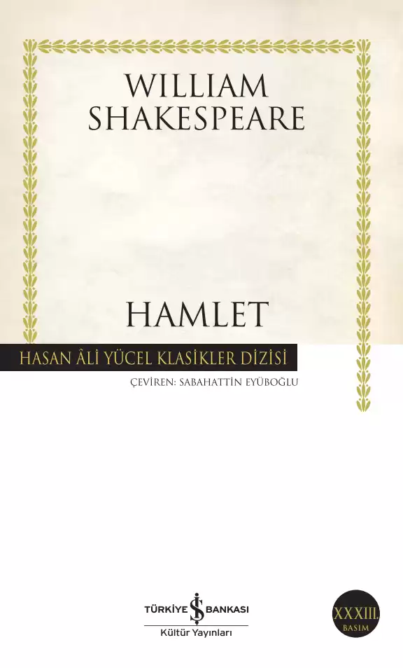 İş Bankası Kültür Yayınları Hamlet - William Shakespeare