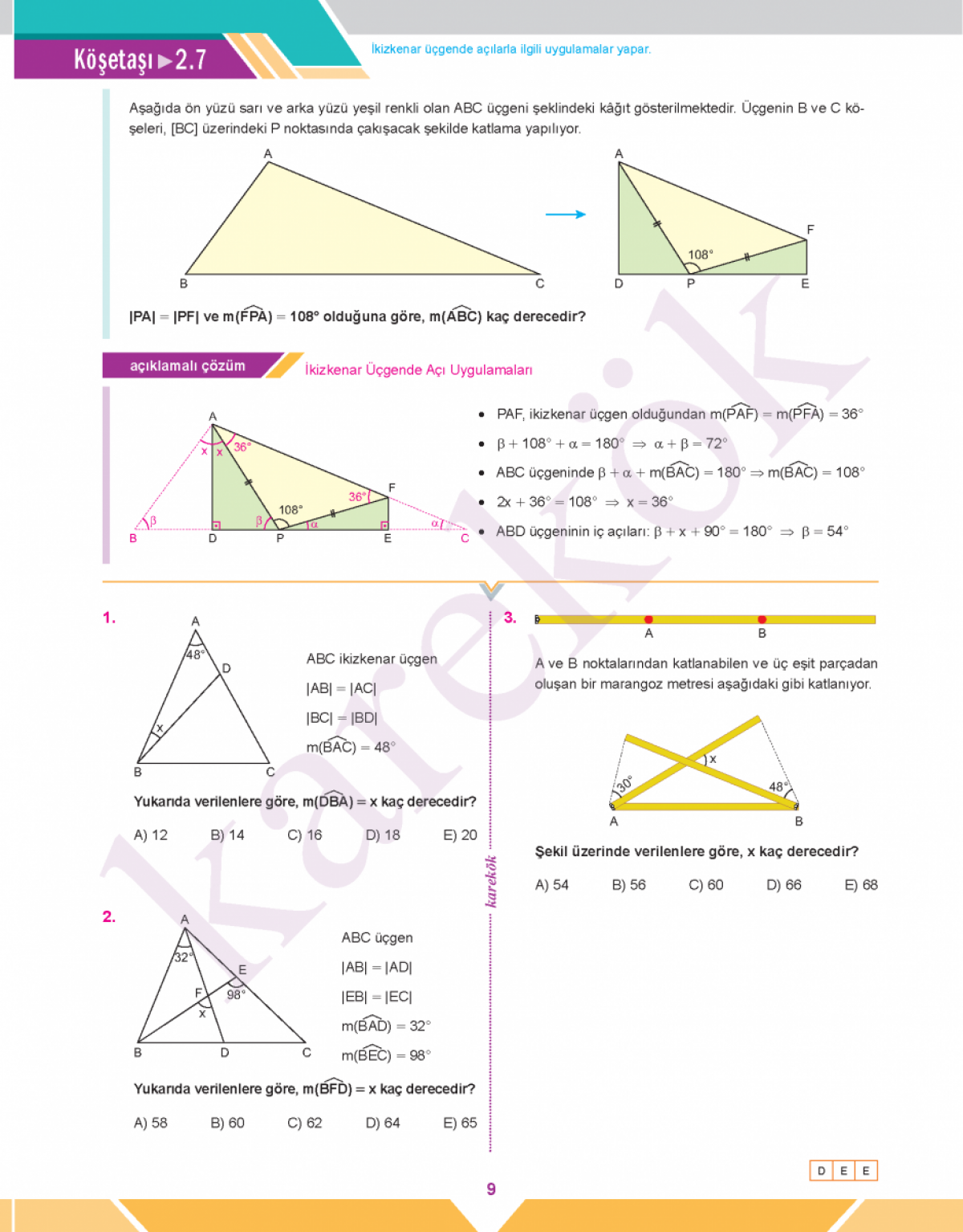 Karekök Yayınları TYT Geometri 1. Kitap MPS