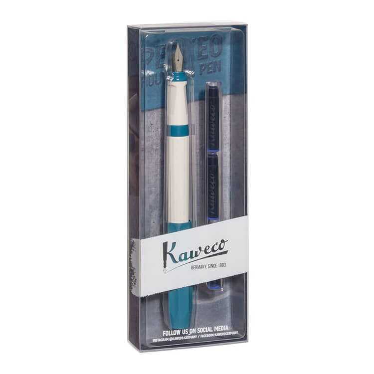 Kaweco Parkeo Dolma Kalem Set Krem/Turkuaz M Uç / 10002252 Kaweco Parkeo Dolma Kalem Set Krem/Turkuaz M Uç / 10002252