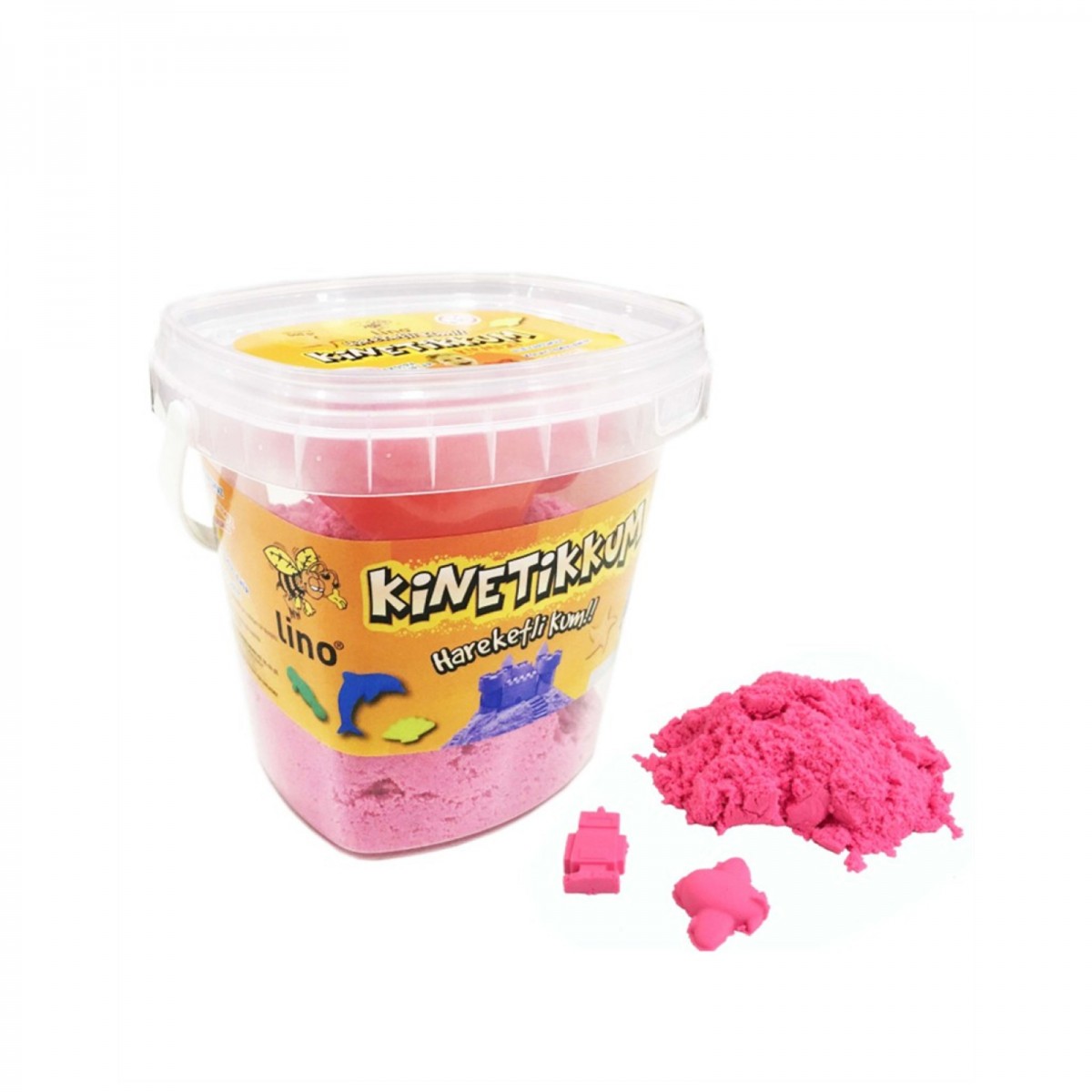 Lino Kinetik Kum Kovalı 500gr 3'lü Kalıp Pembe / LN-500P Lino Kinetik Kum Kovalı 500gr 3'lü Kalıp Pembe / LN-500P