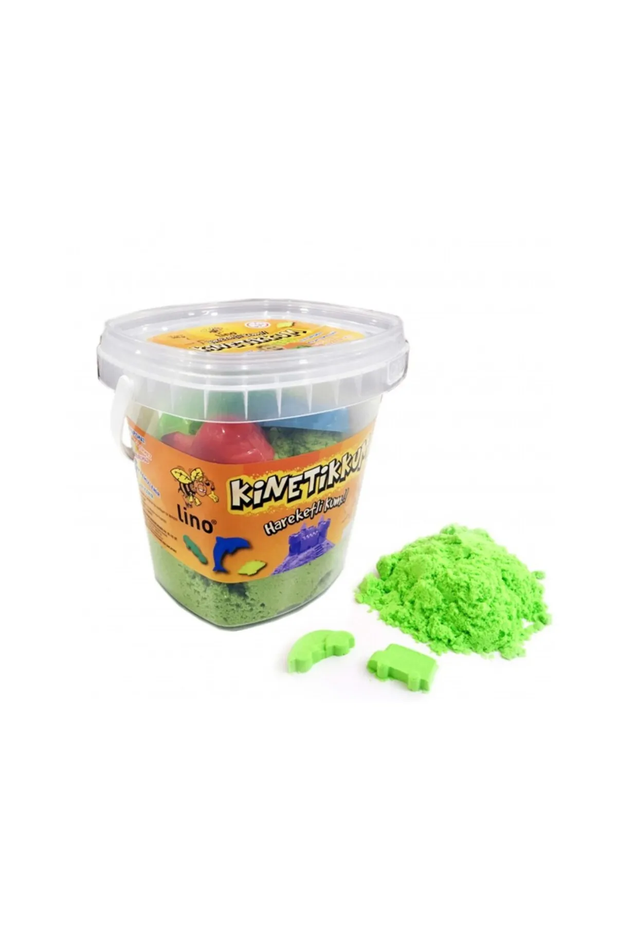 Lino Kinetik Kum Kovali 500gr 3'lü Kalıp Yeşil / LN-500Y