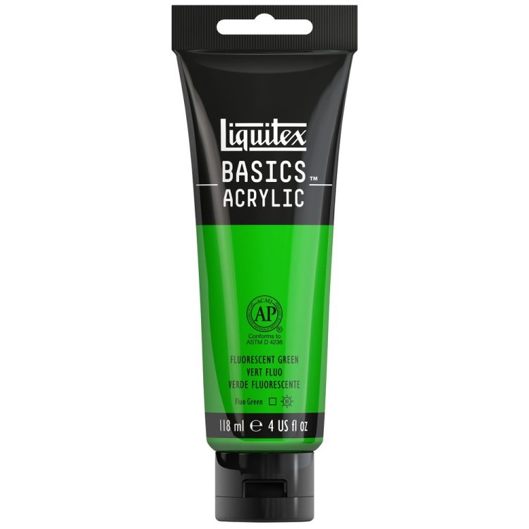 Liquitex Basics Acrylic 118ml Akrilik Boya Fluorescent Green 985 Liquitex Basics Acrylic 118ml Akrilik Boya Fluorescent Green 985
