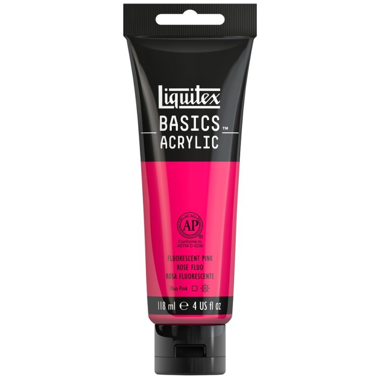Liquitex Basics Acrylic 118ml Akrilik Boya Fluorescent Pink 987 Liquitex Basics Acrylic 118ml Akrilik Boya Fluorescent Pink 987