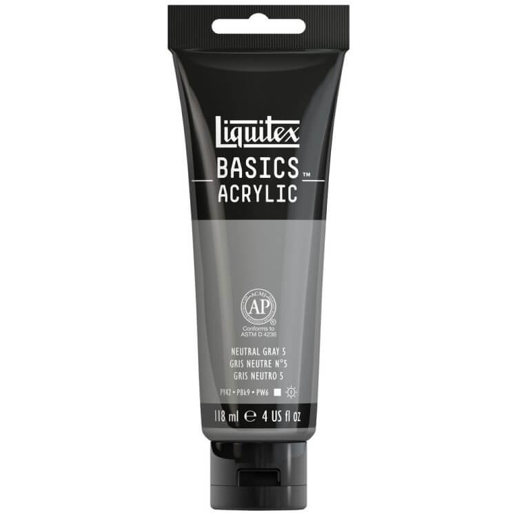 Liquitex Basics Acrylic 118ml Akrilik Boya Grey Neutral Value 5 599