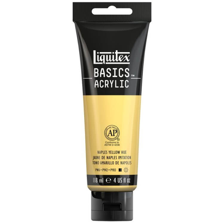 Liquitex Basics Acrylic 118ml Akrilik Boya Naples Yellow Hue 601