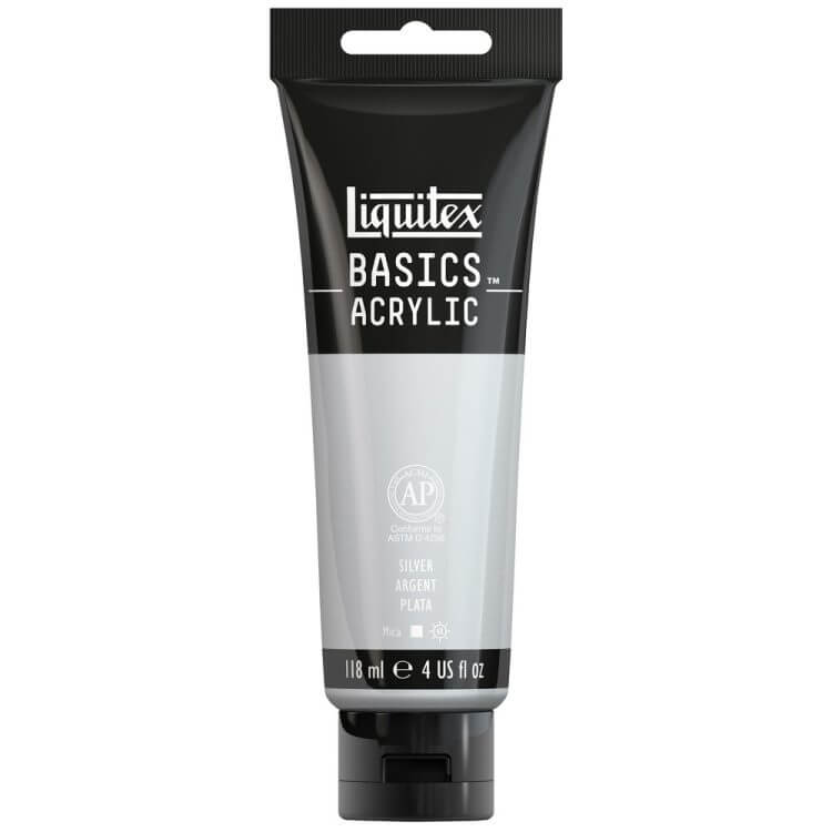 Liquitex Basics Acrylic 118ml Akrilik Boya Silver 52 Liquitex Basics Acrylic 118ml Akrilik Boya Silver 52