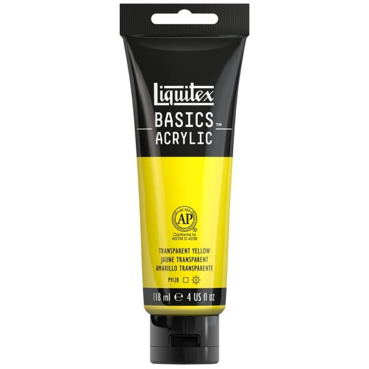 Liquitex Basics Acrylic 118ml Akrilik Boya Transparent Yellow 45