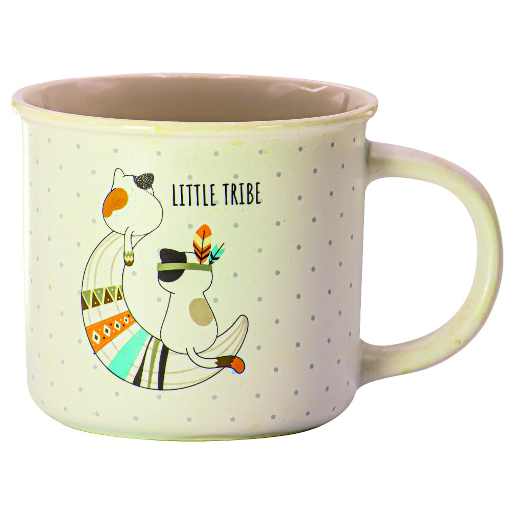 Little Trip Kupa Kedili Mug - Beyaz