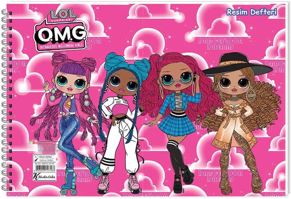 L.O.L. OMG 25x35cm 15 Yapraklı Spiralli Resim Defteri / 300215-79